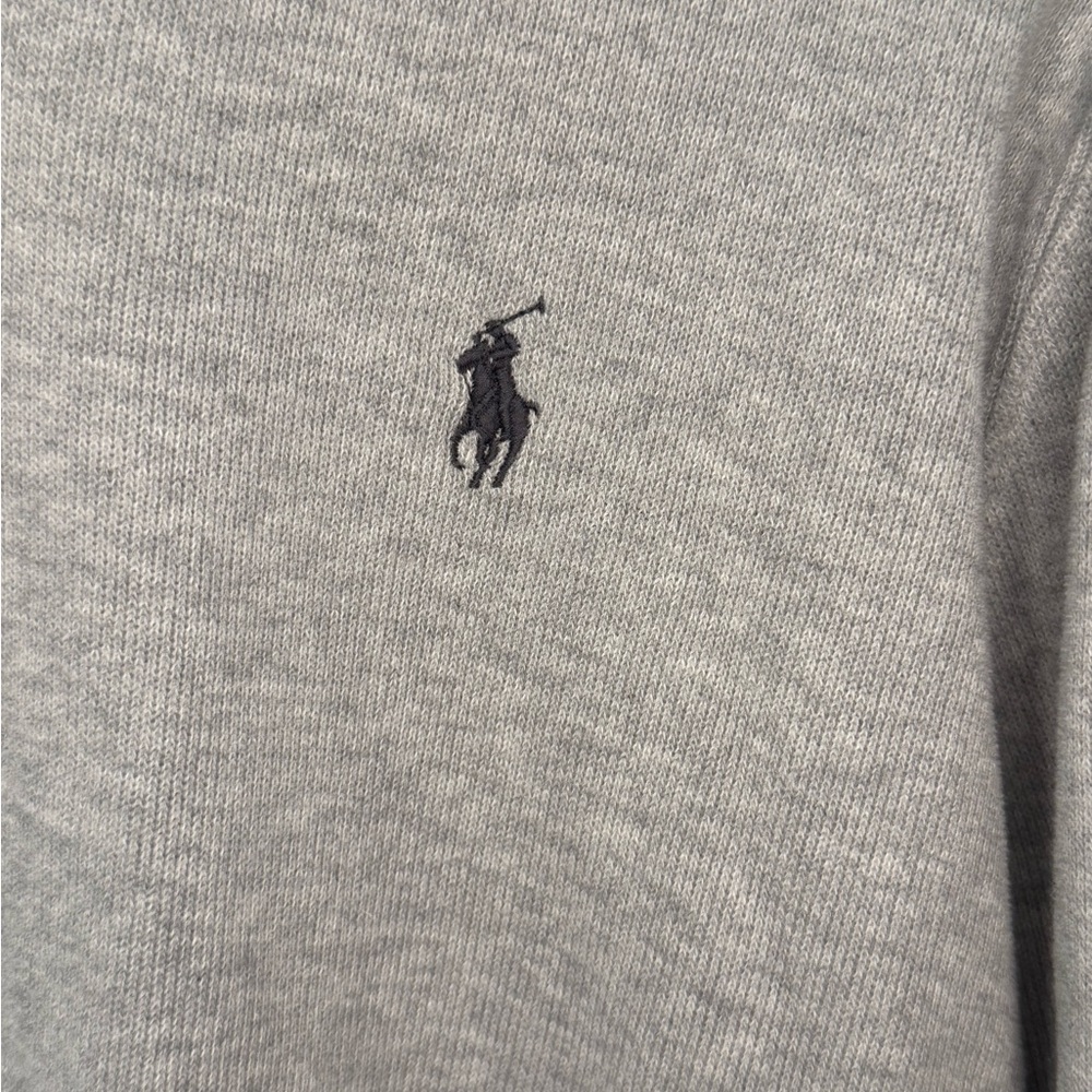 Polo Ralph Lauren Quarter Zip Pullover Men’s XL Gray Pony Logo Sweater - Picture 3 of 7